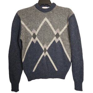 Vintage McGregor | 90s Wool Crew Neck Sweater Gray Blue | Size XL